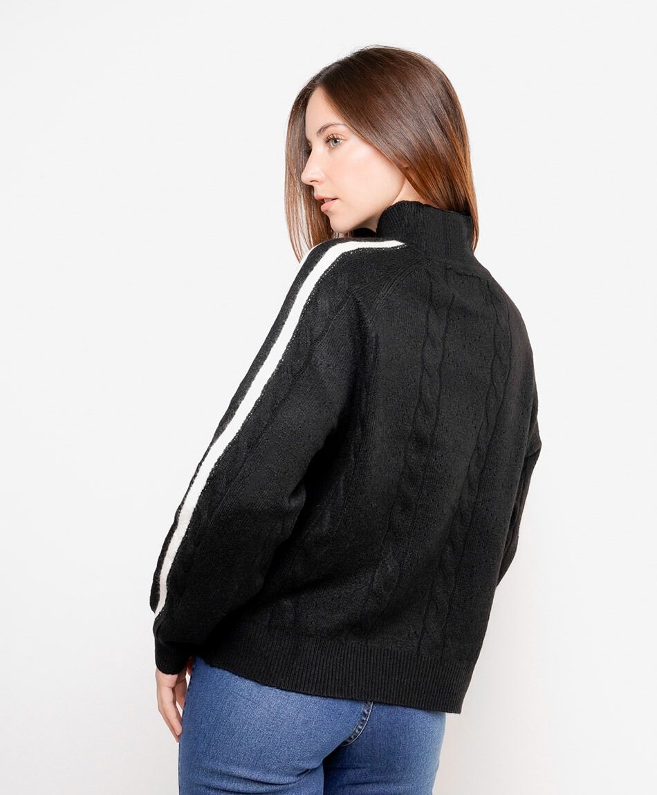 Sweater mujer doble l&iacute;nea lateral