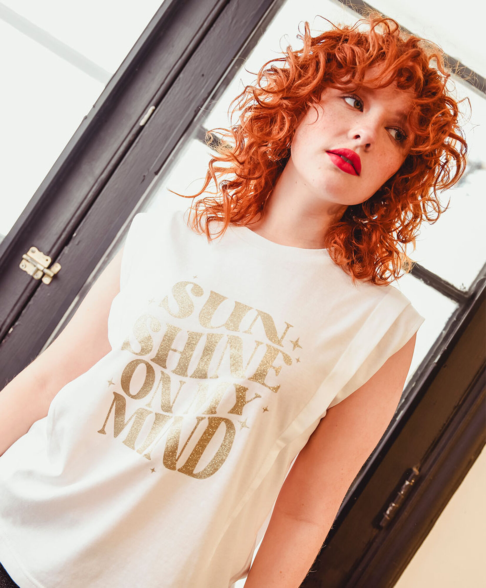 Polera mujer frase brillante Polera mujer frase brillante