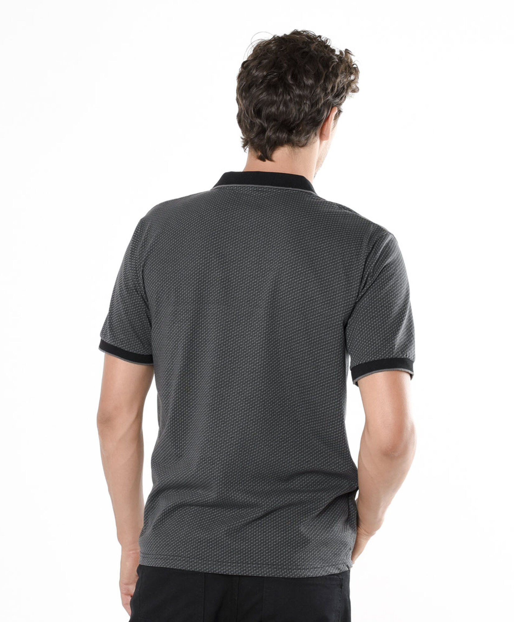Polera hombre print cuello piqué Polera hombre print cuello piqué