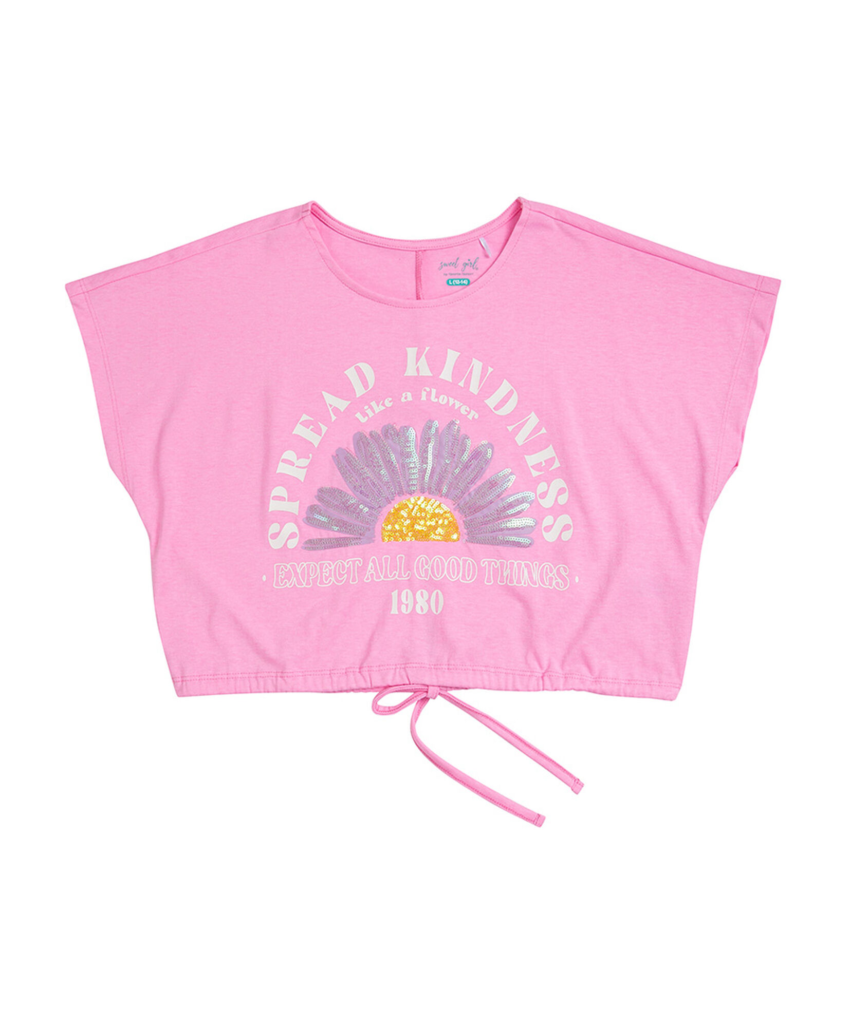 Polera niña crop lazo Polera niña crop lazo