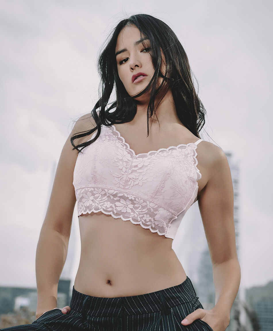 Bralette mujer seamless encaje