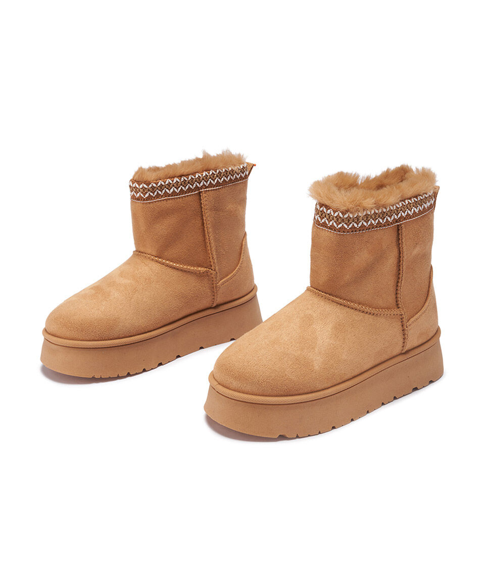 Bota mujer comfy larga bordado pantubota