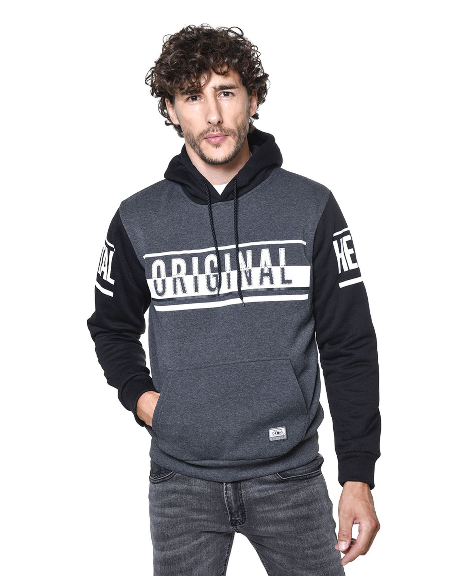 Poleron capucha print Poleron capucha print