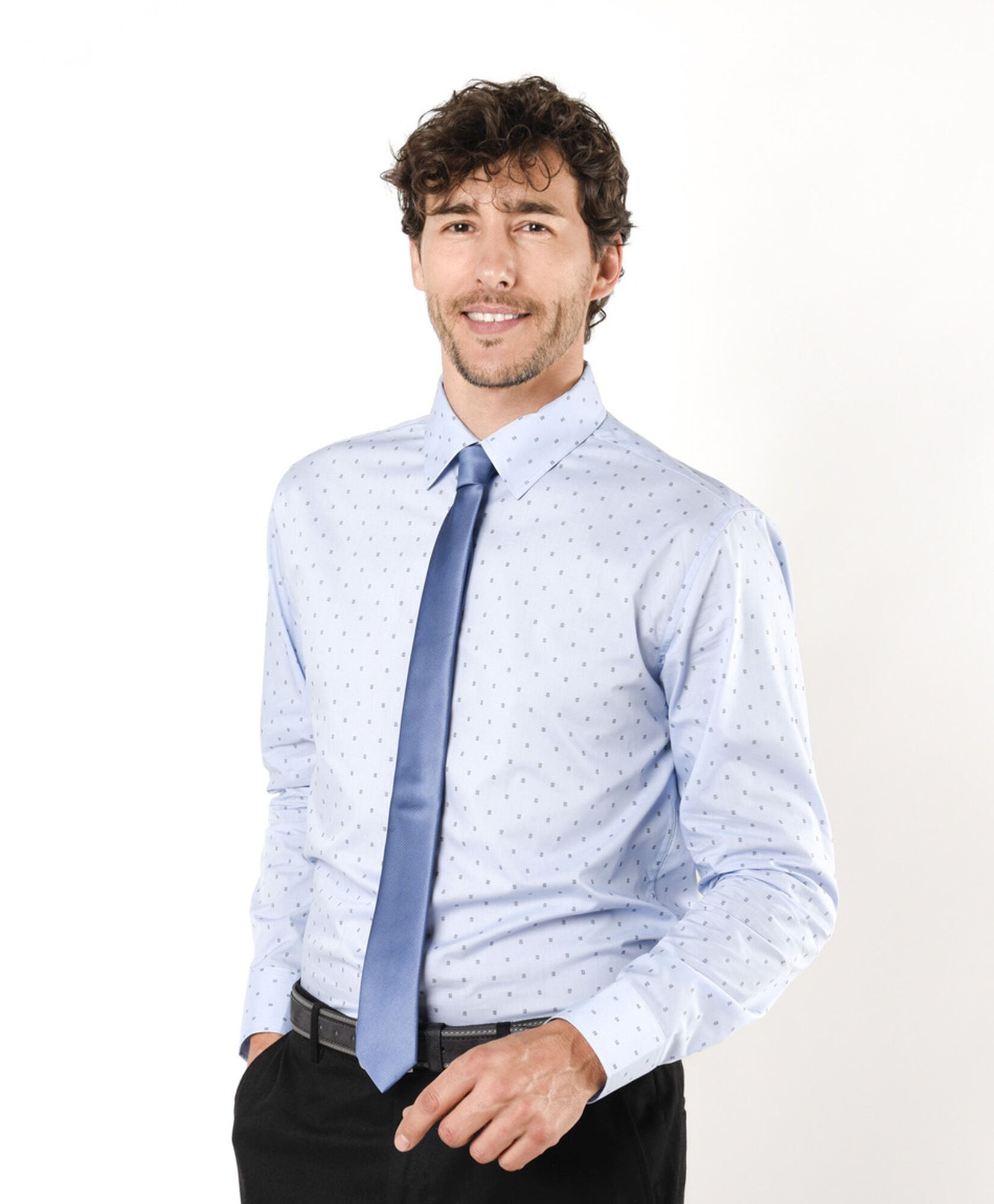 Camisa hombre mini puntos Camisa hombre mini puntos