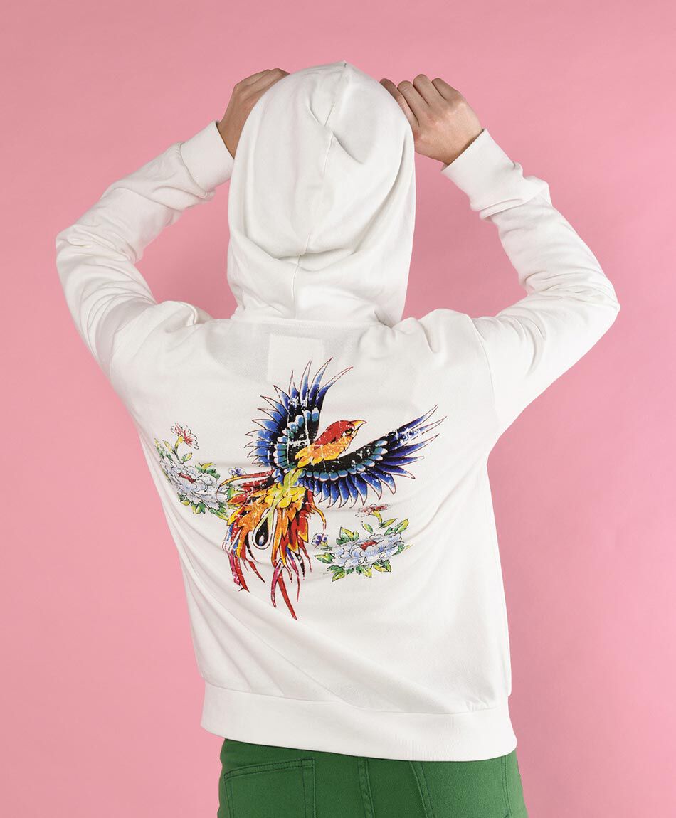 Poler&oacute;n doble estampado cierre z&iacute;per