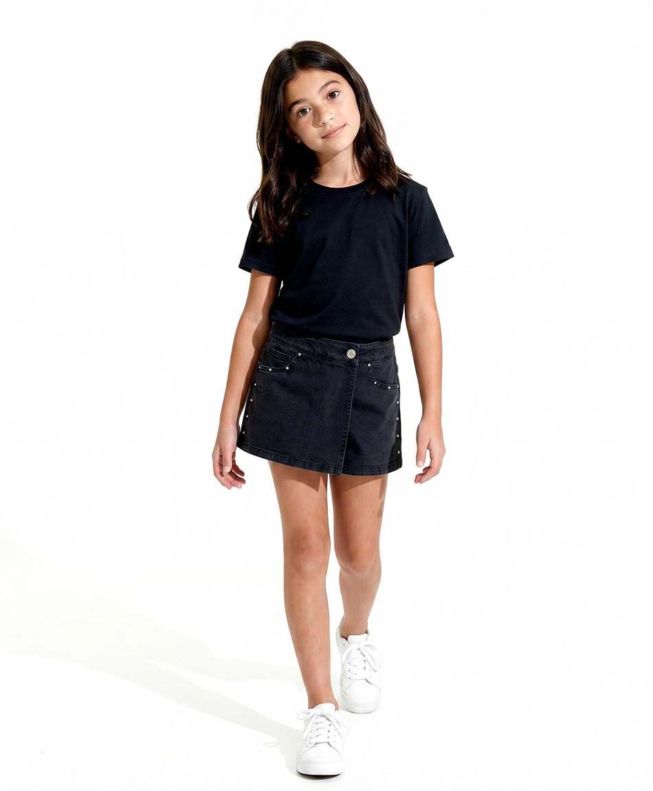 Short ni&ntilde;a falda tachas