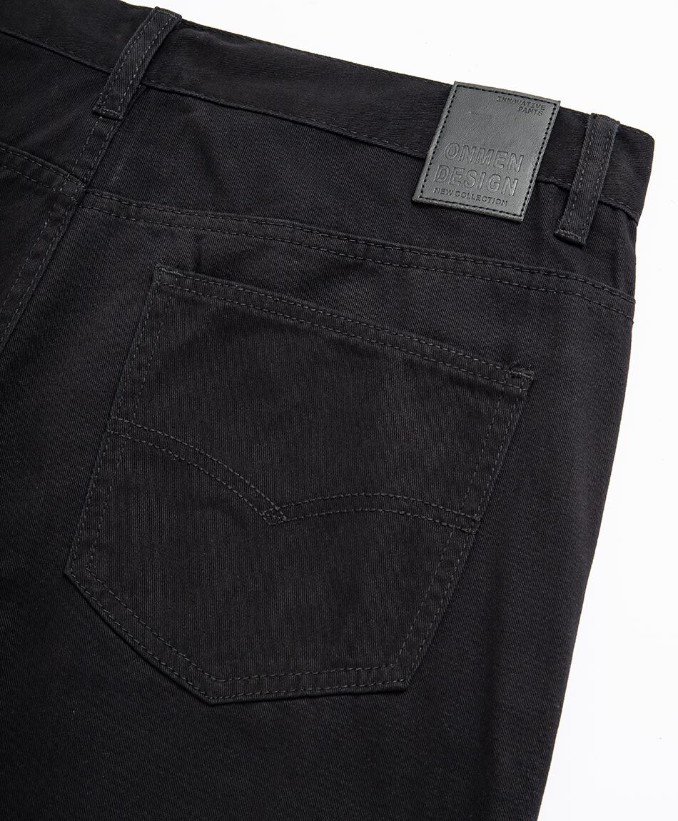 Pantal&oacute;n hombre liso negro
