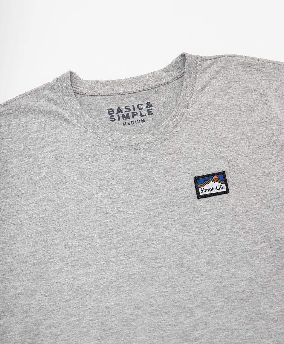 Polera hombre lisa logo