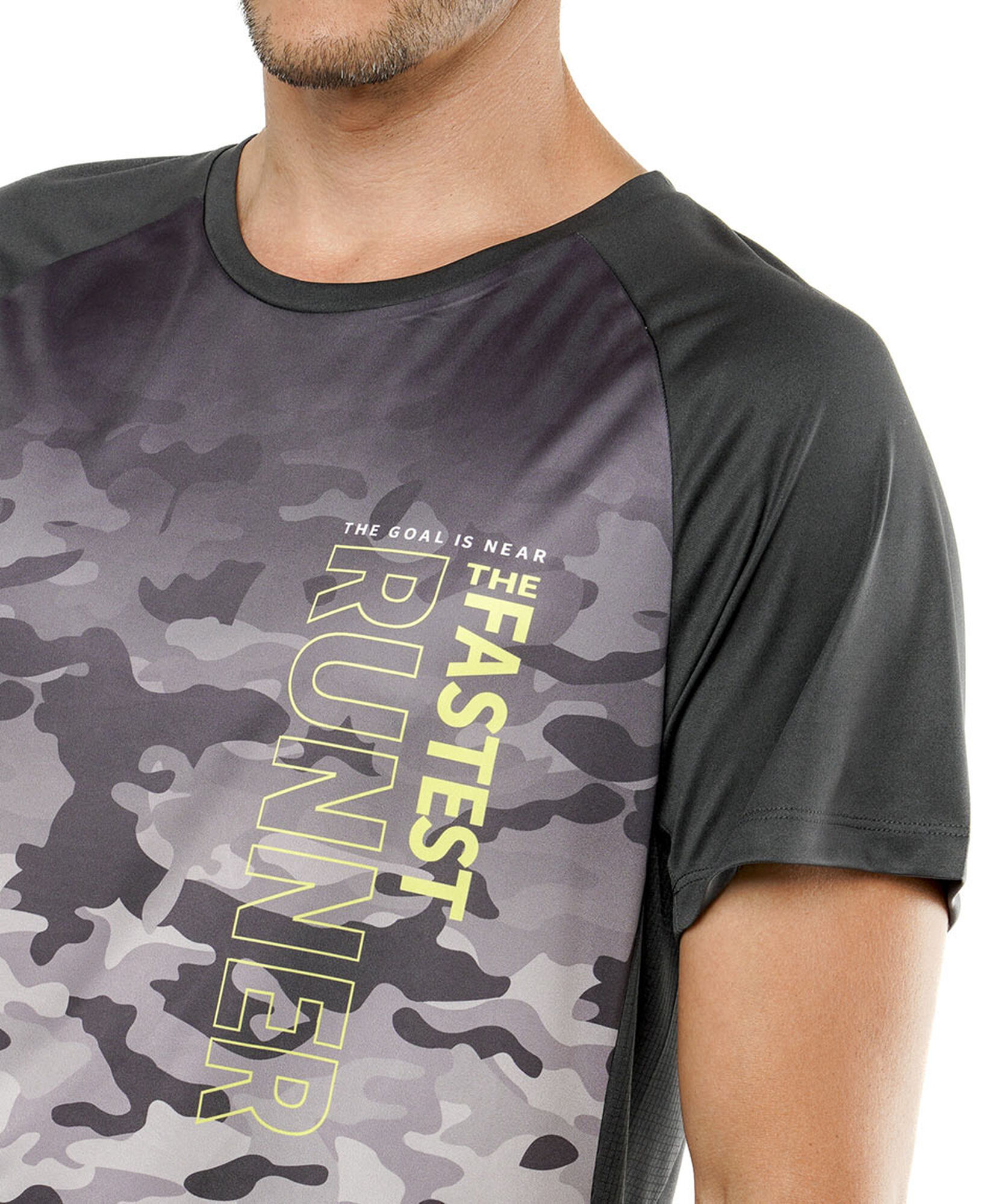 Polera deportiva hombre print camuflaje Polera deportiva hombre print camuflaje