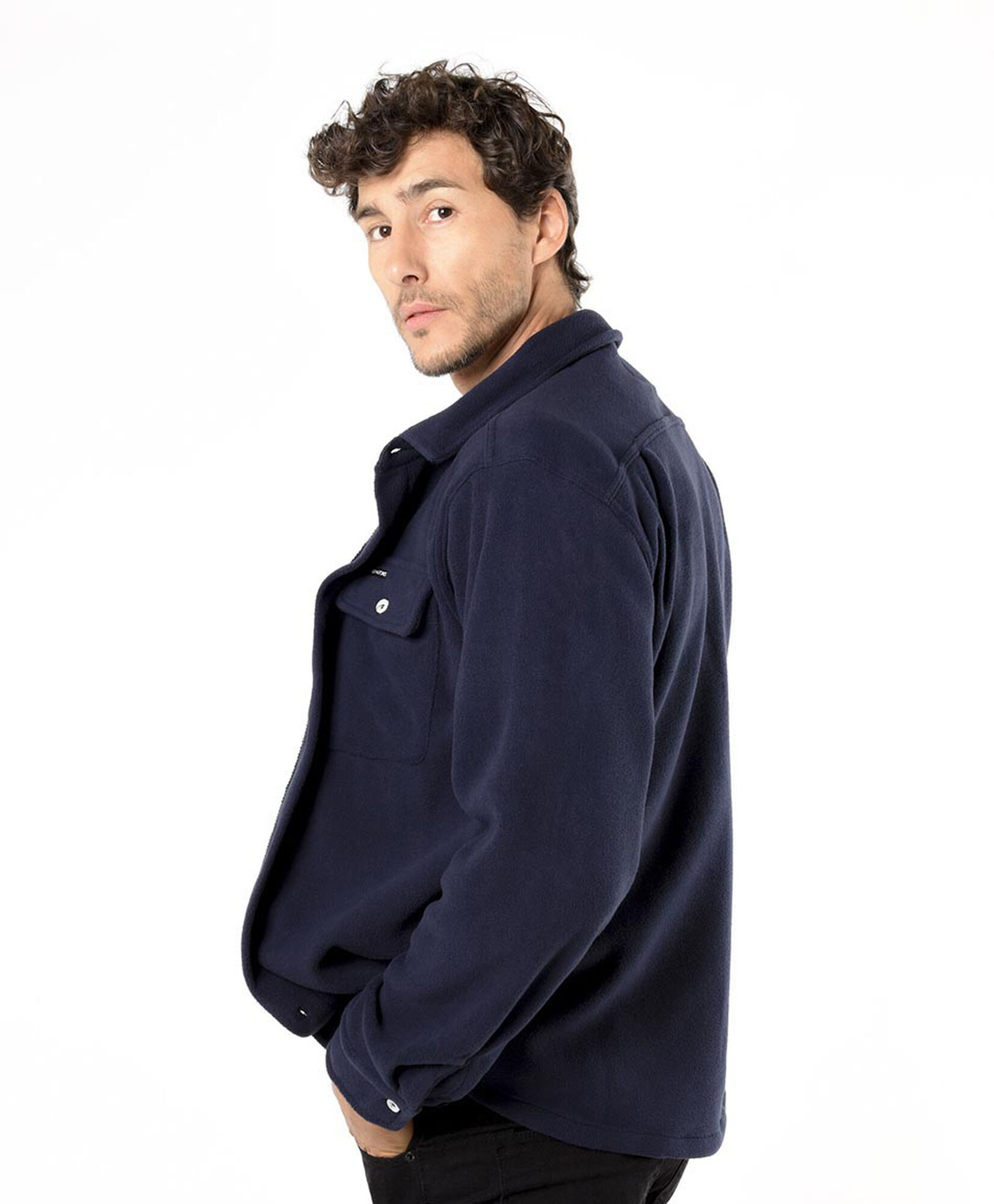 Chaqueta hombre polar leñadora azul Chaqueta hombre polar leñadora azul