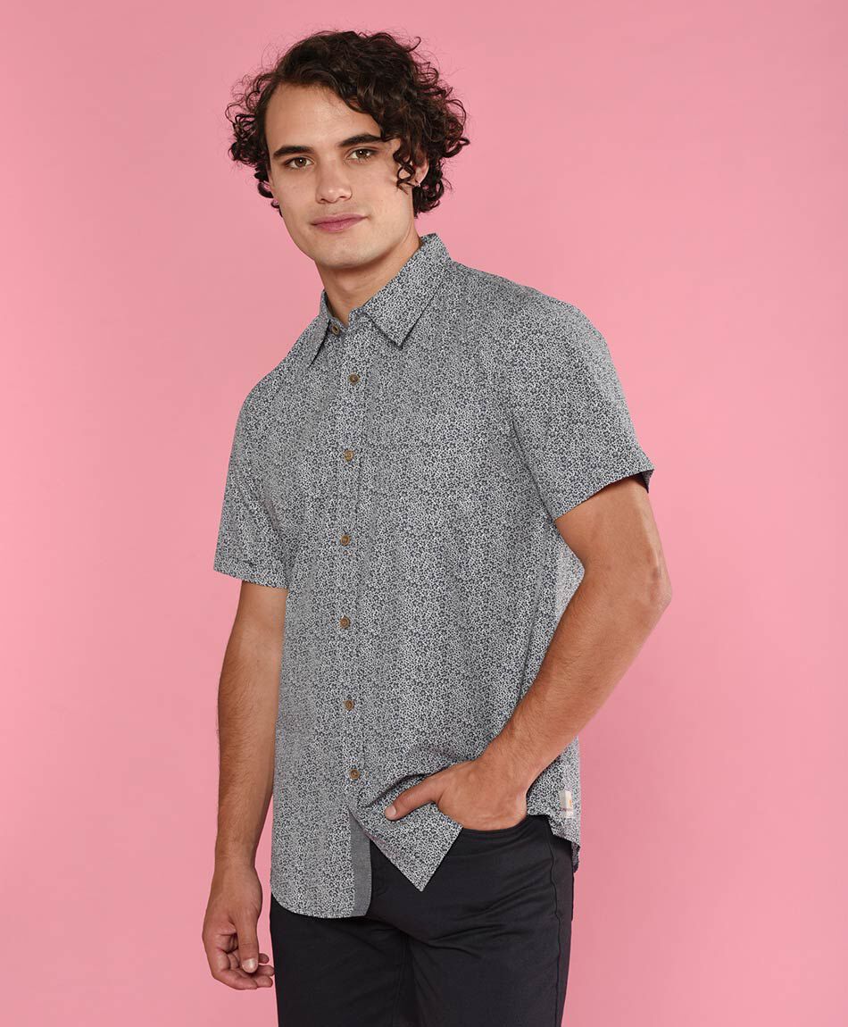 Camisa floral manga corta