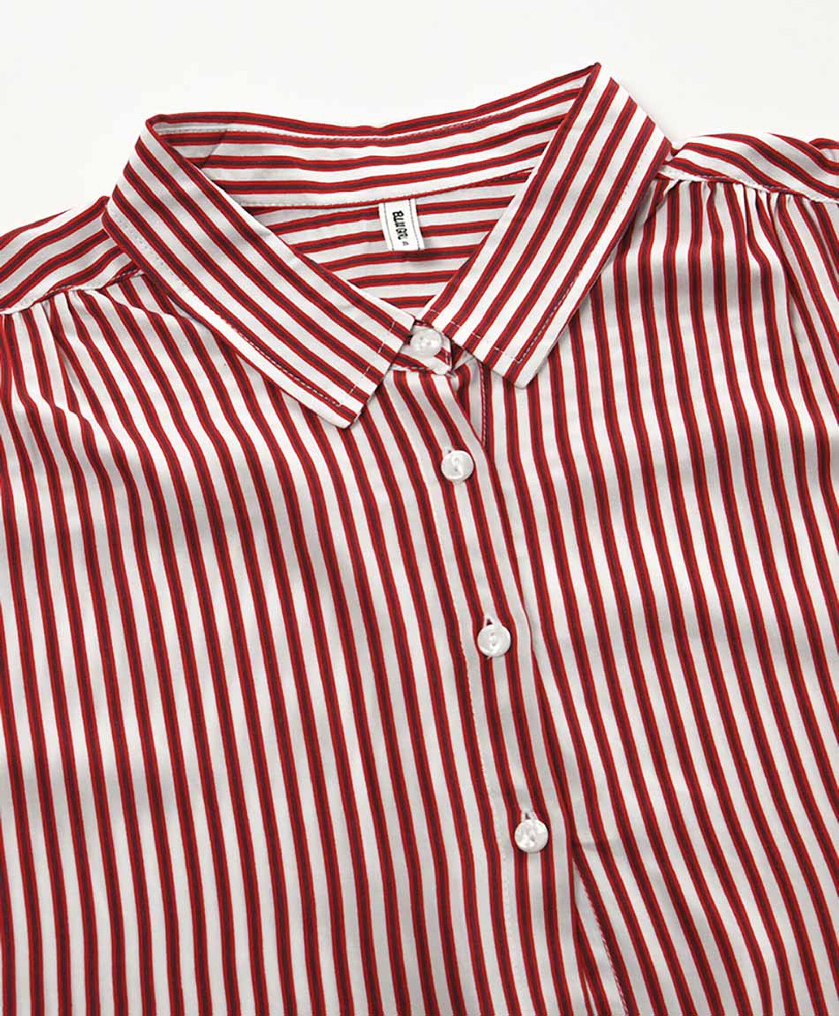 Blusa mujer líneas roja manga mini Blusa mujer líneas roja manga mini