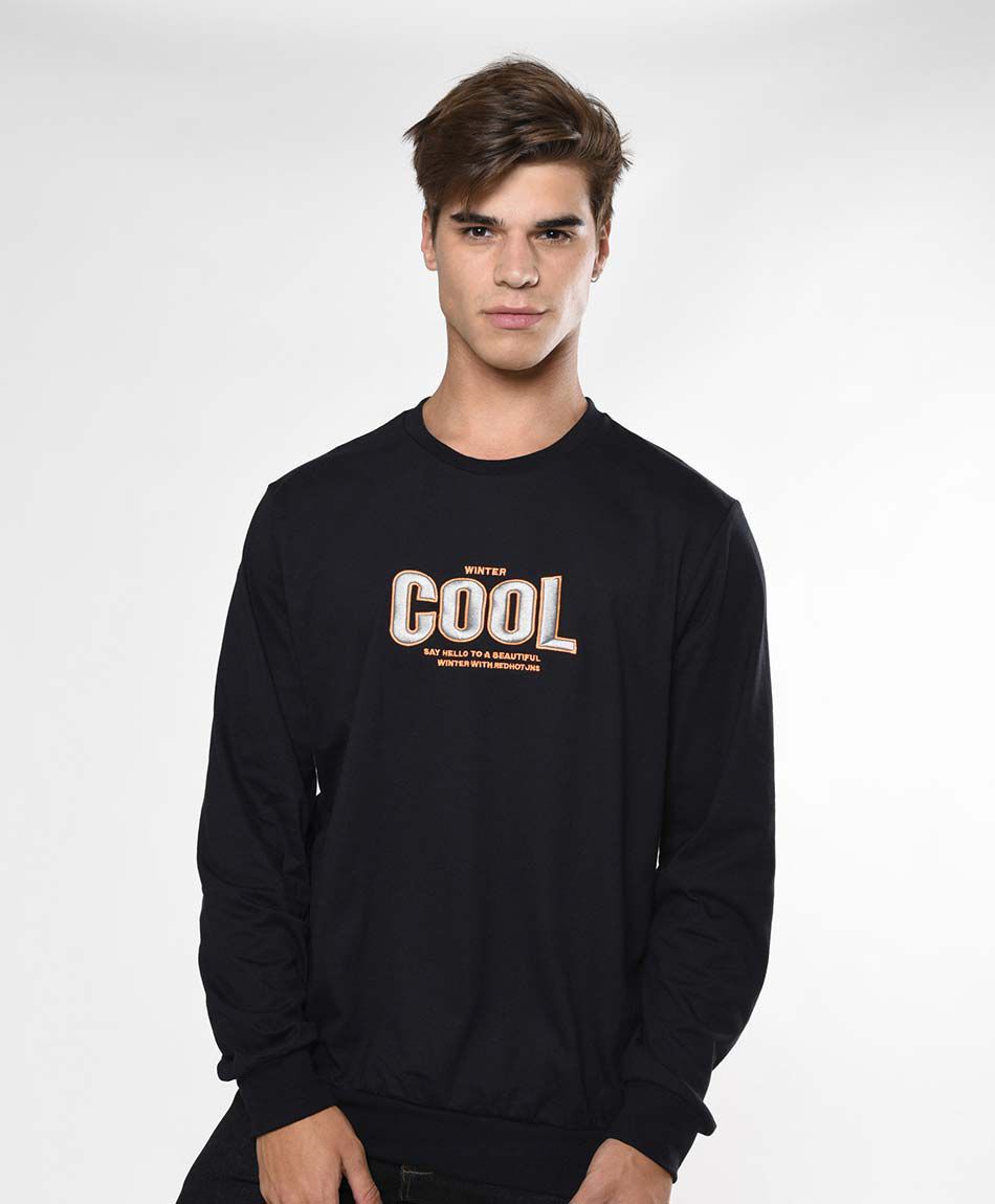 Polera hombre estampado frase