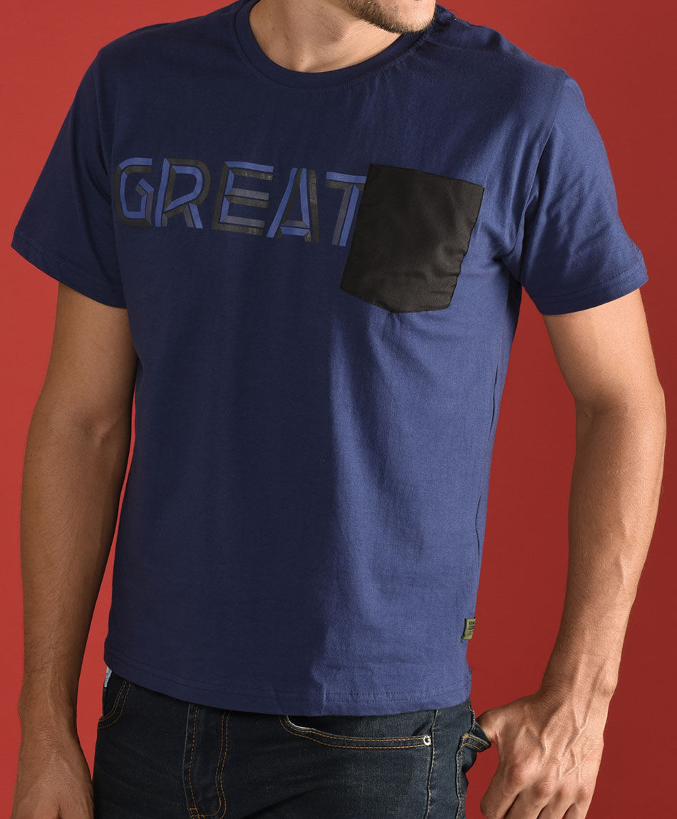 Polera manga corta cuello redondo