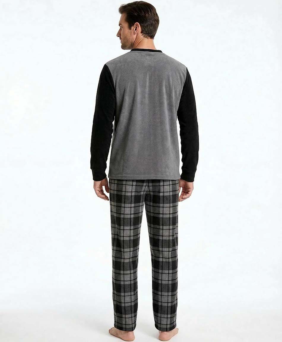 Pijama hombre polar cuadros