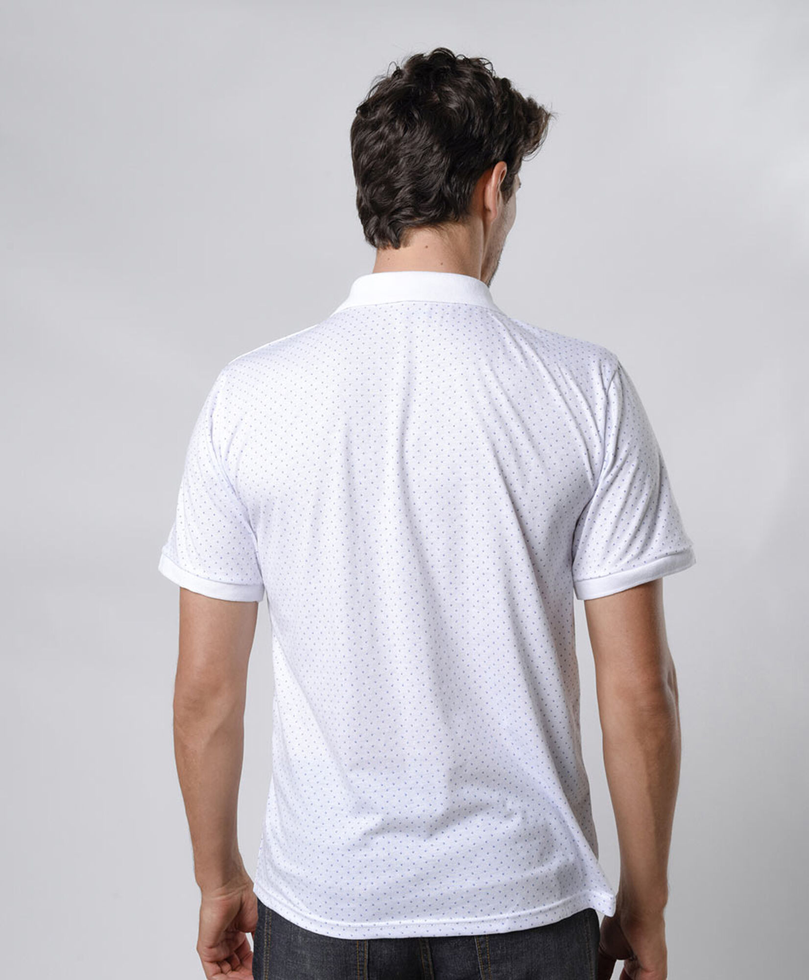 Polera hombre print cuello piqué Polera hombre print cuello piqué