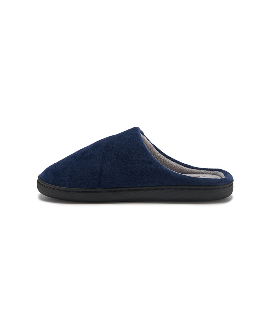 Pantufla hombre acolchada azul