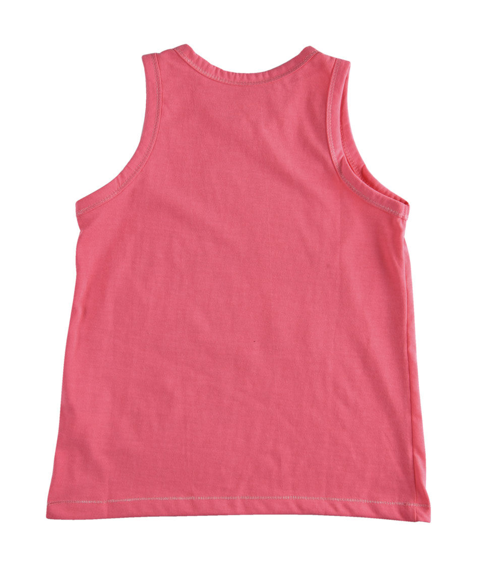 Polera ni&ntilde;a gato unicornio sin mangas
