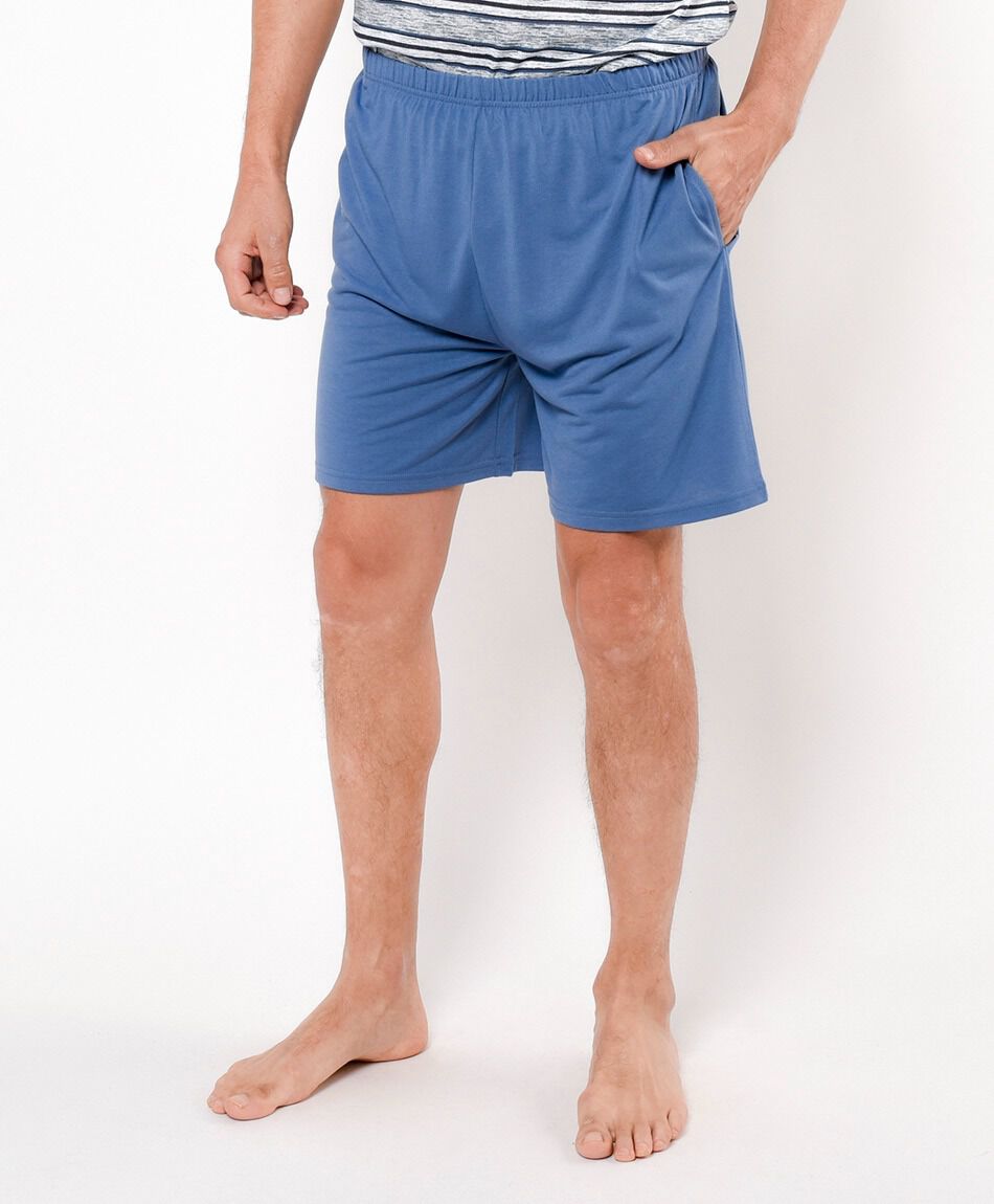 Pijama hombre bolsillo azul
