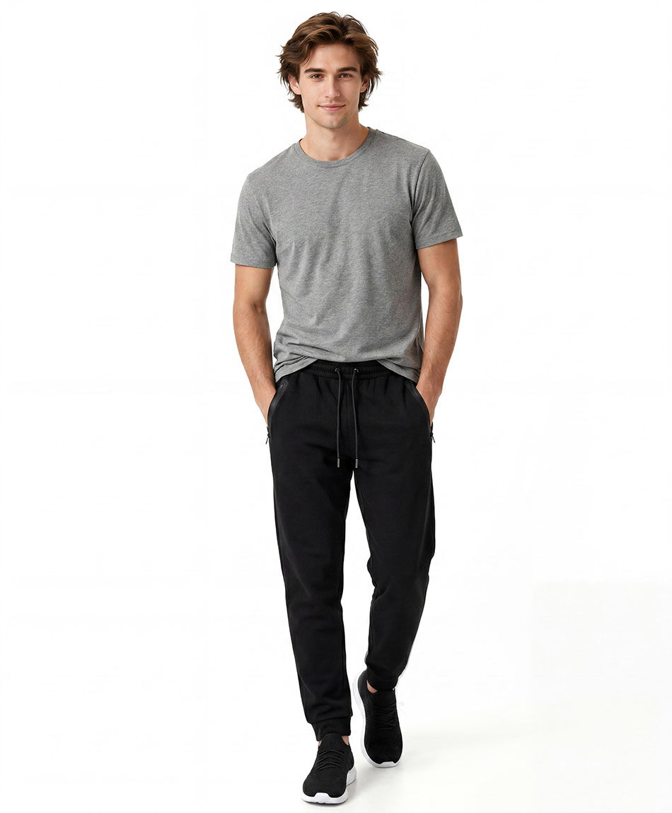 Pantal&oacute;n deportivo hombre negro bolsillos