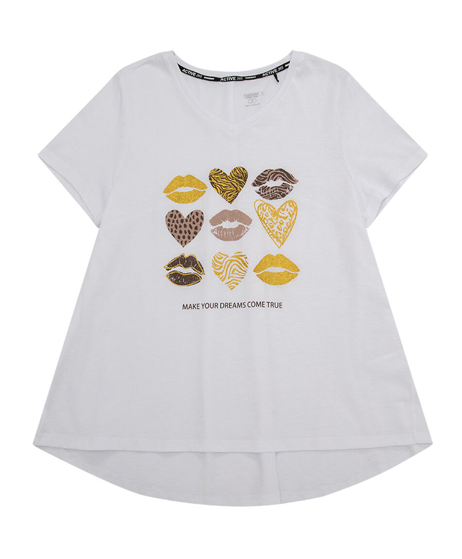 Polera deportiva mujer oversize white