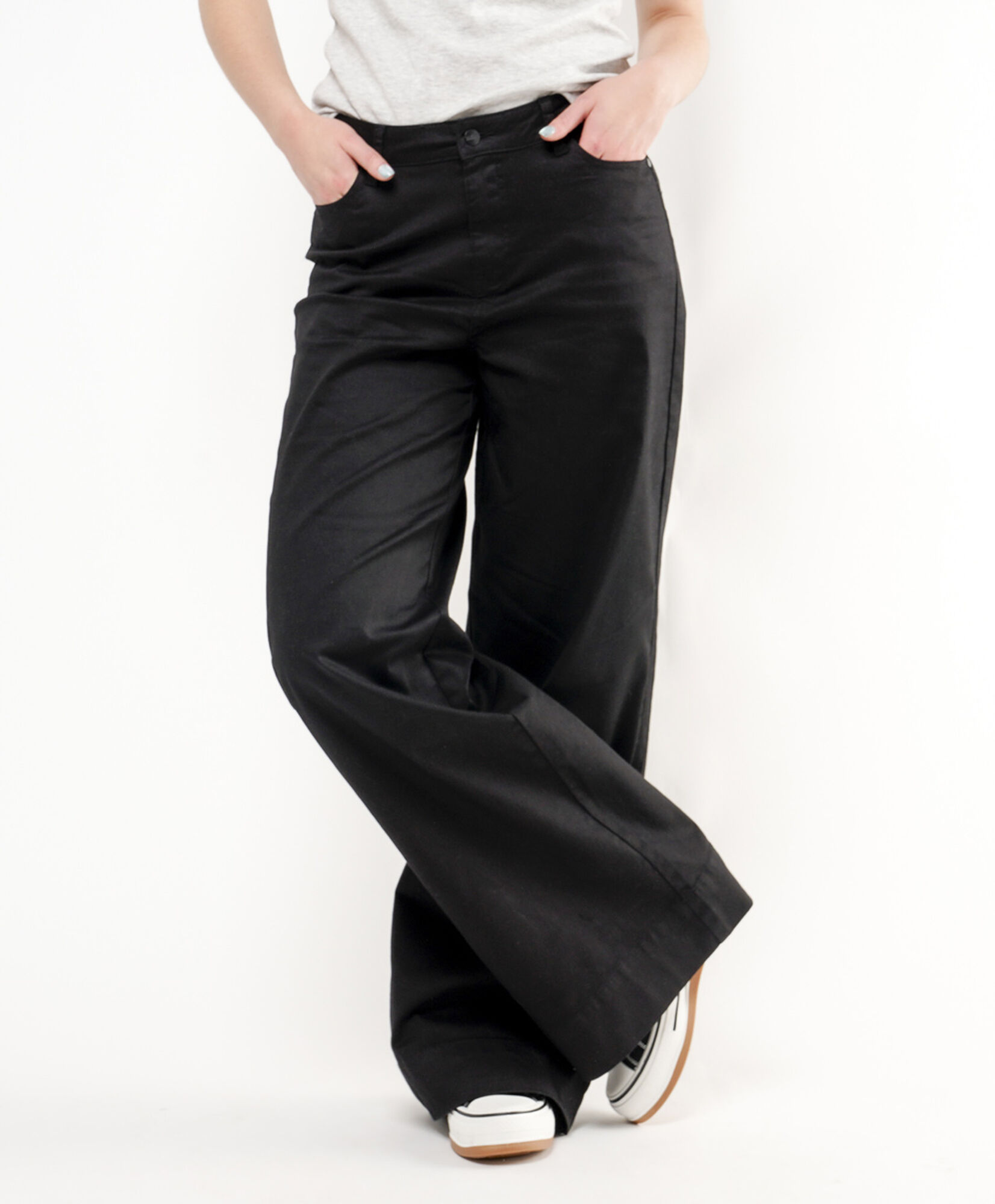 Pantalón mujer negro wide Pantalón mujer negro wide