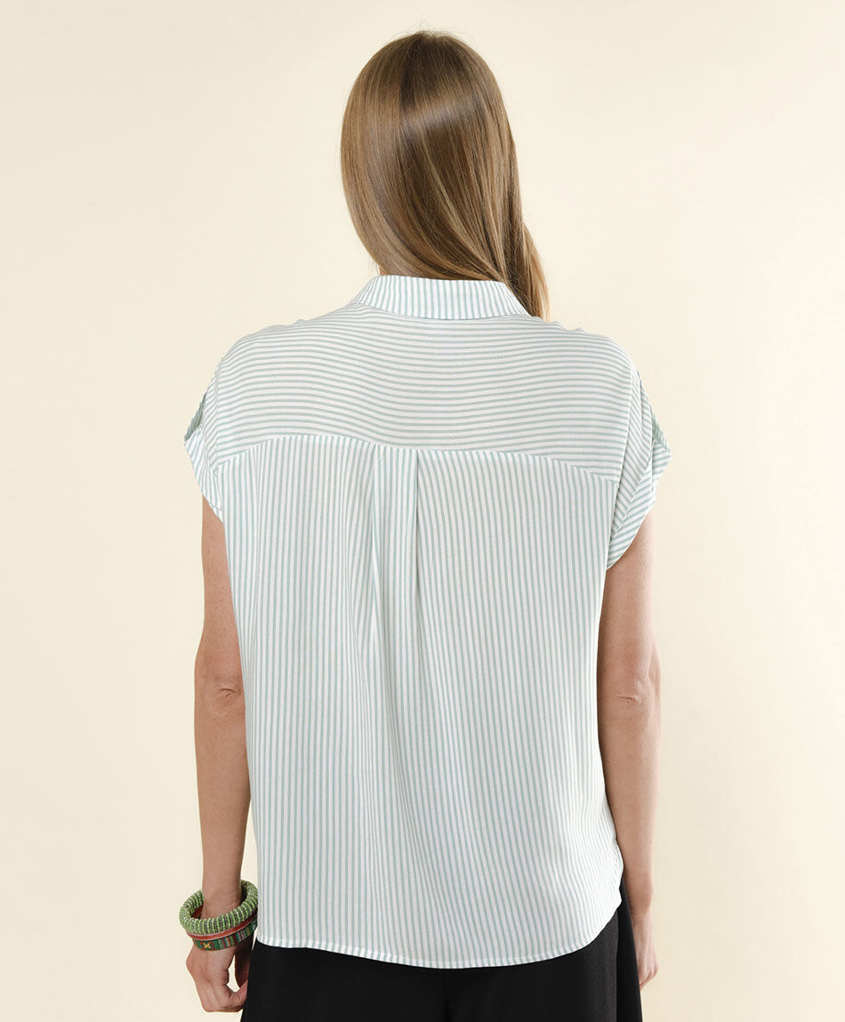 Blusa mujer l&iacute;neas bolsillos