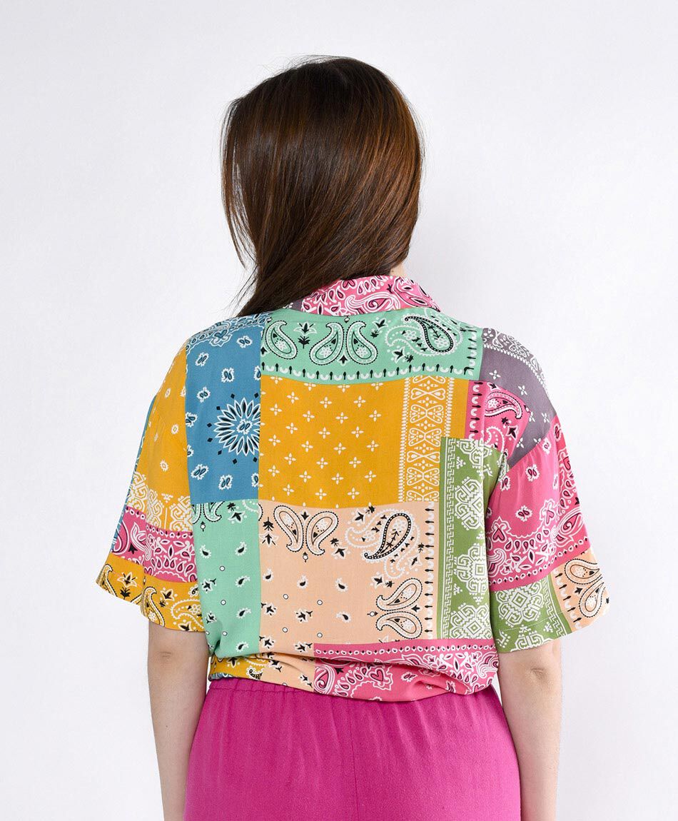 Blusa oversize manga corta