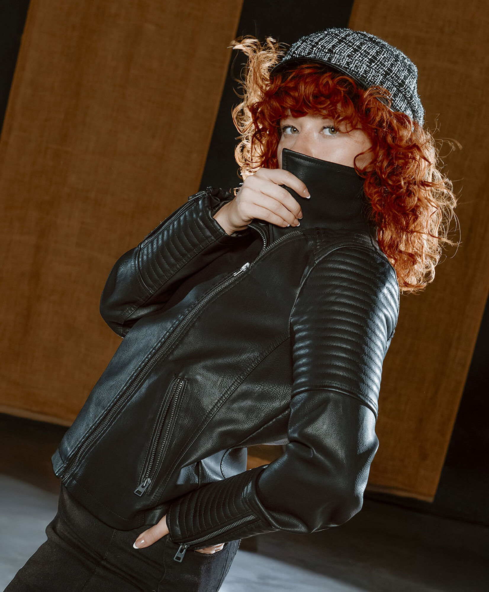 Chaqueta mujer biker textura Chaqueta mujer biker textura