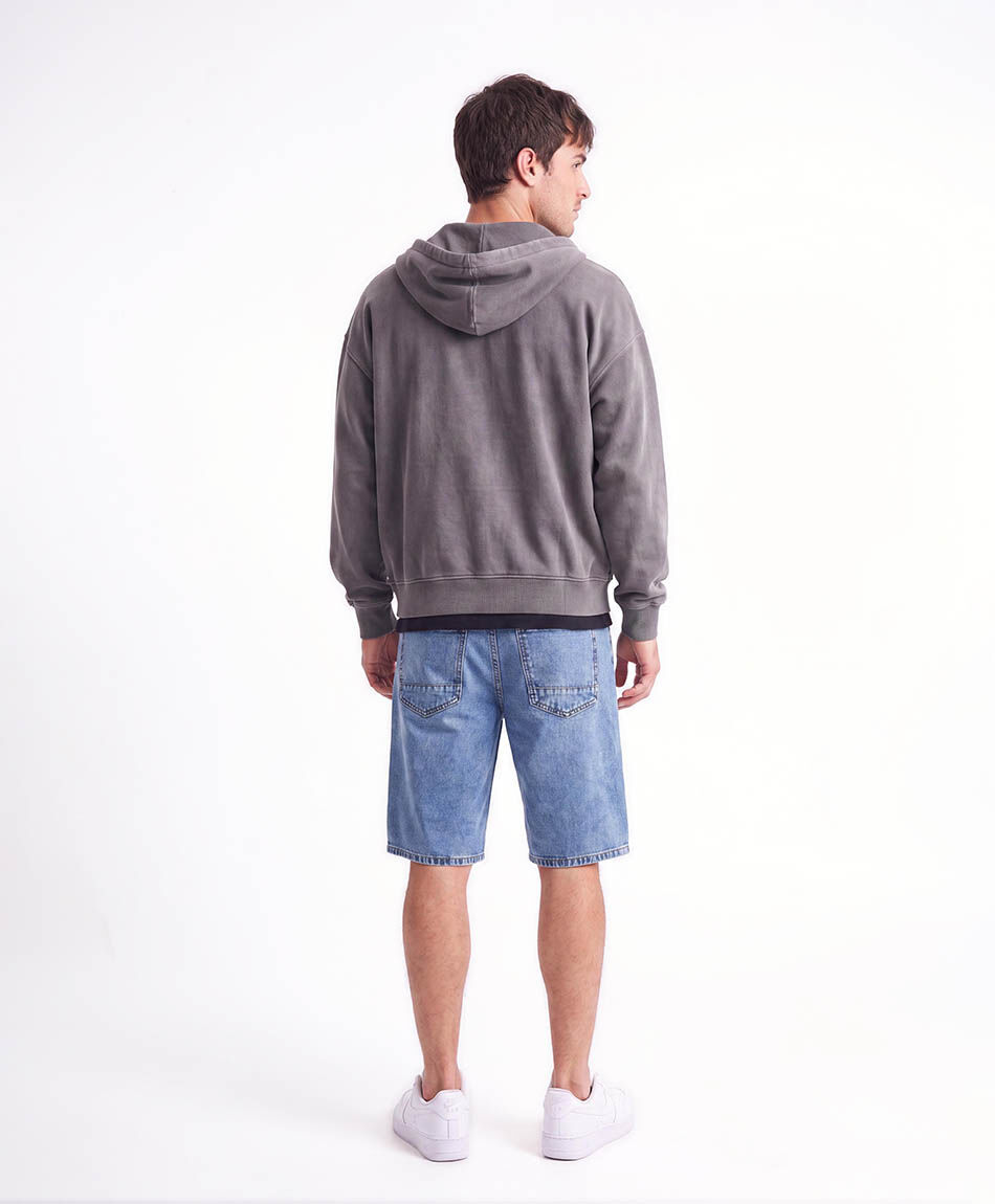 Bermuda hombre denim destroy azul