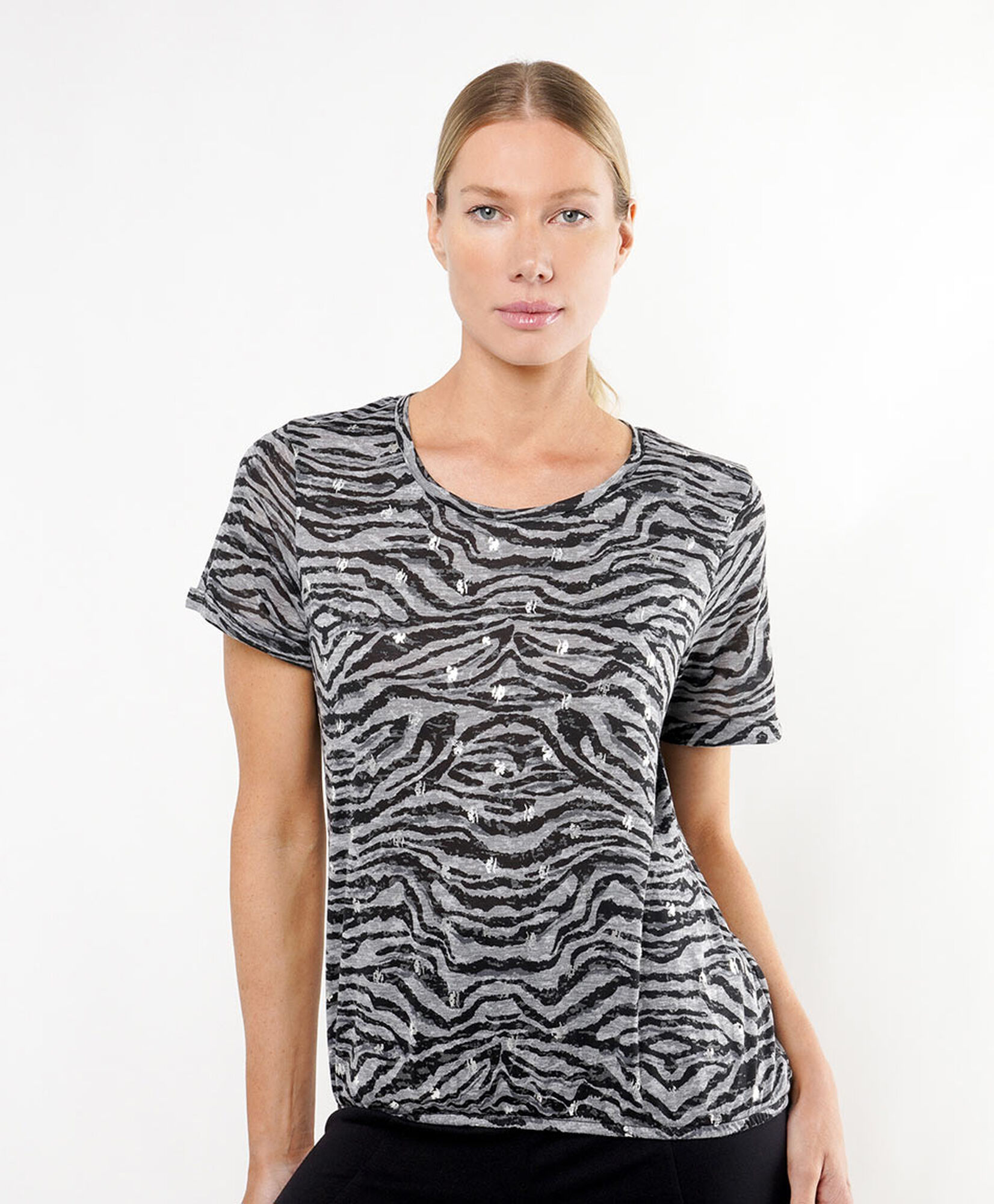 Polera mujer animal print cebra Polera mujer animal print cebra