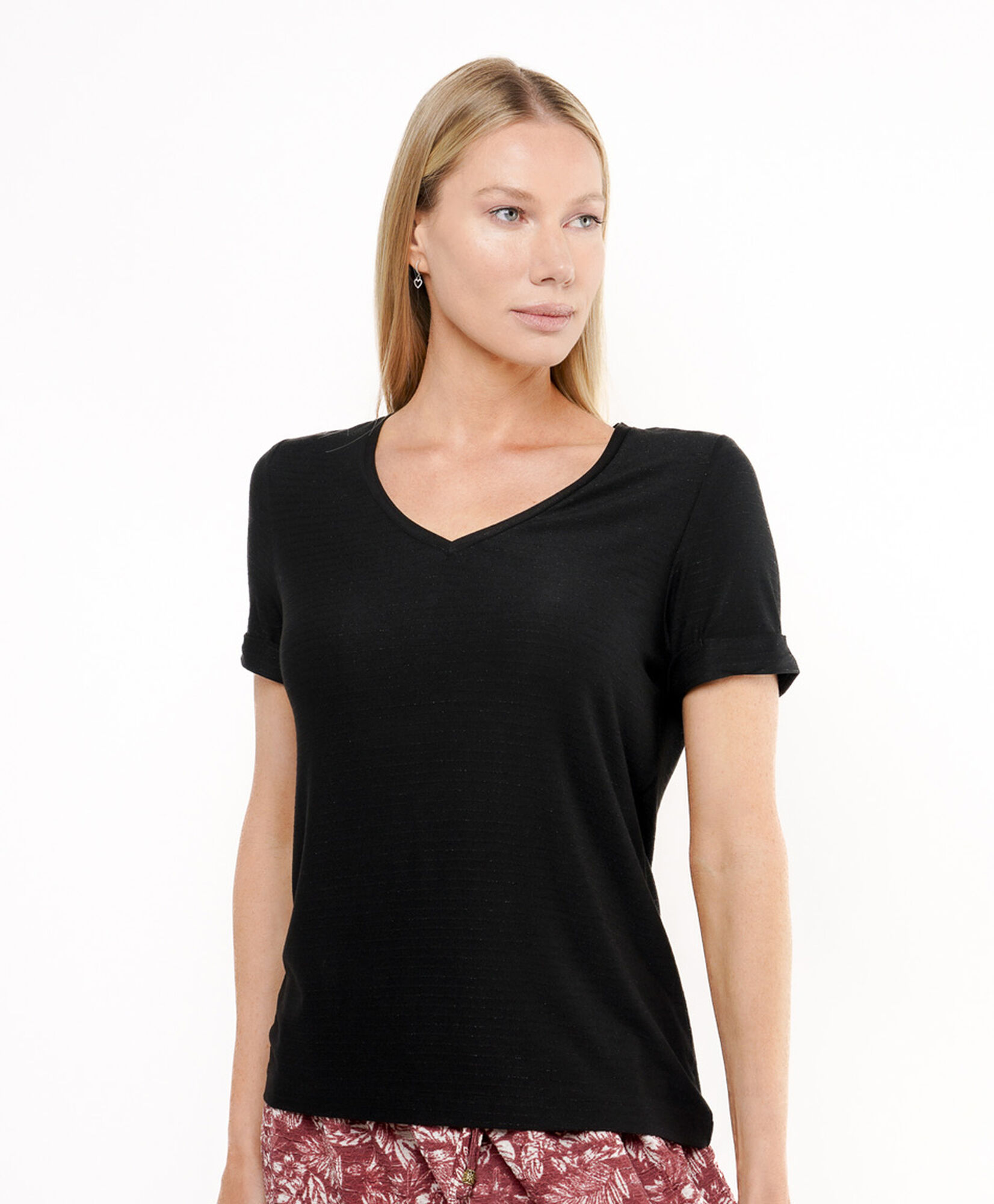 Polera mujer mini líneas brillos Polera mujer mini líneas brillos