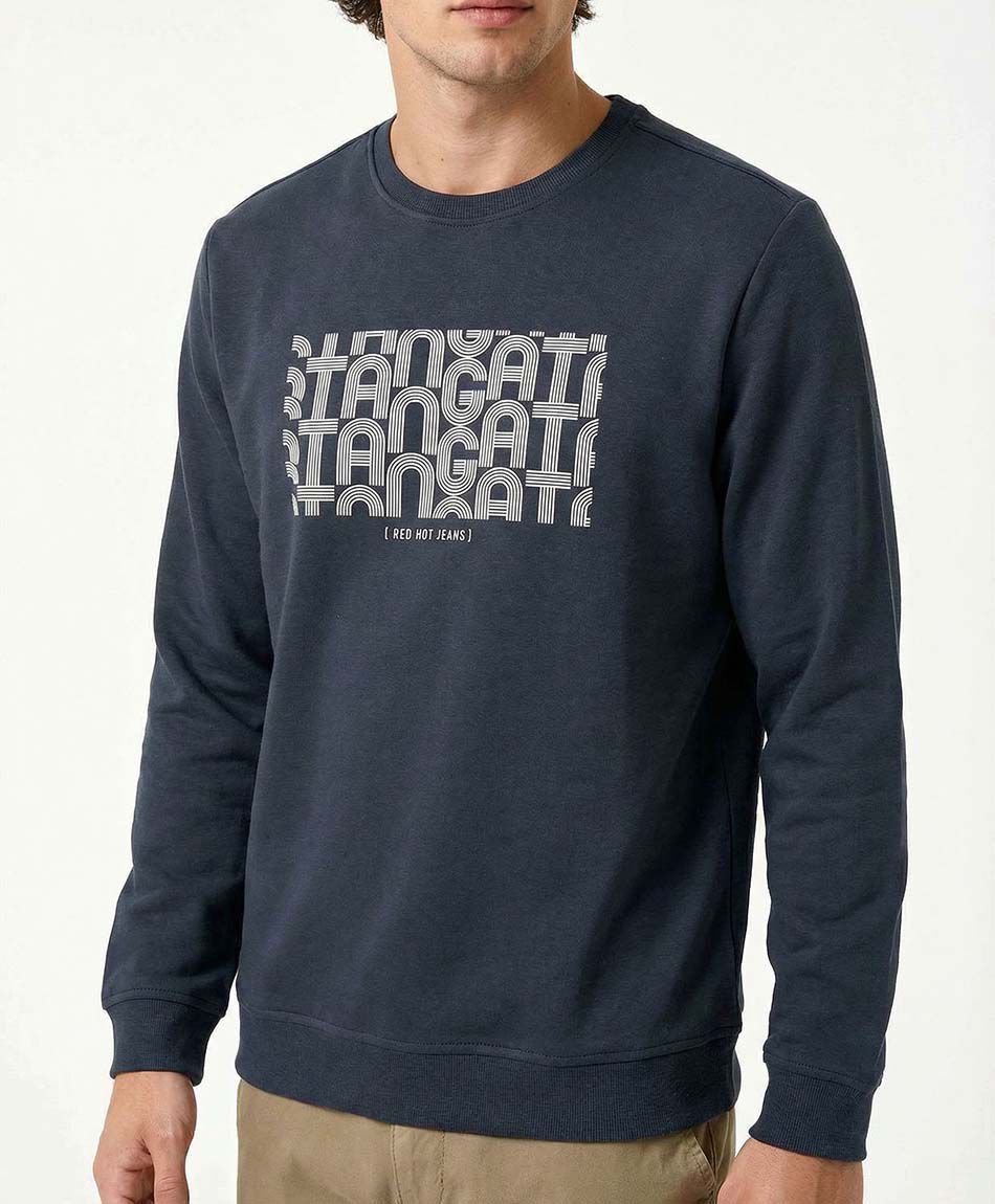 Poler&oacute;n hombre cuello redondo navy