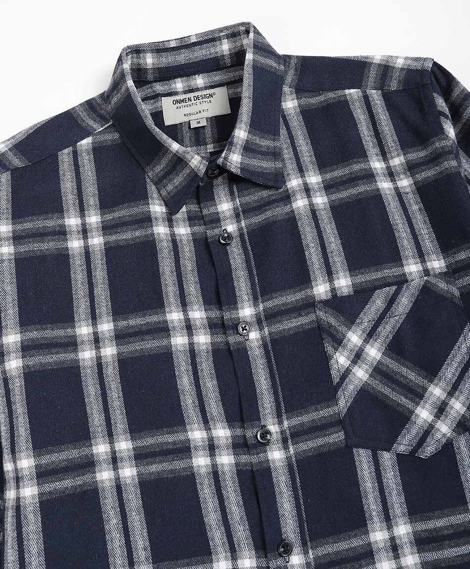 Camisa hombre franela navy