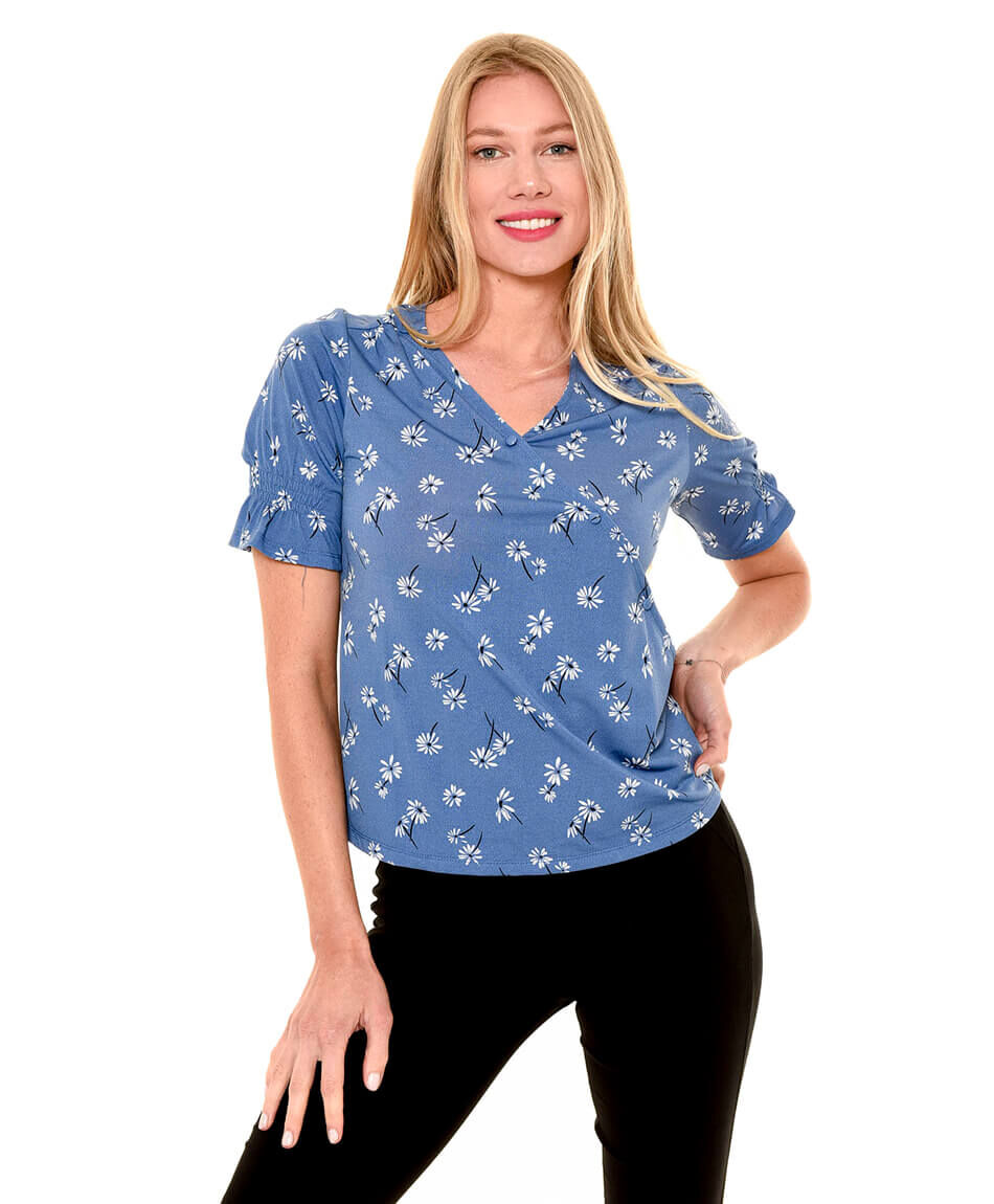 Polera cruzada botones
