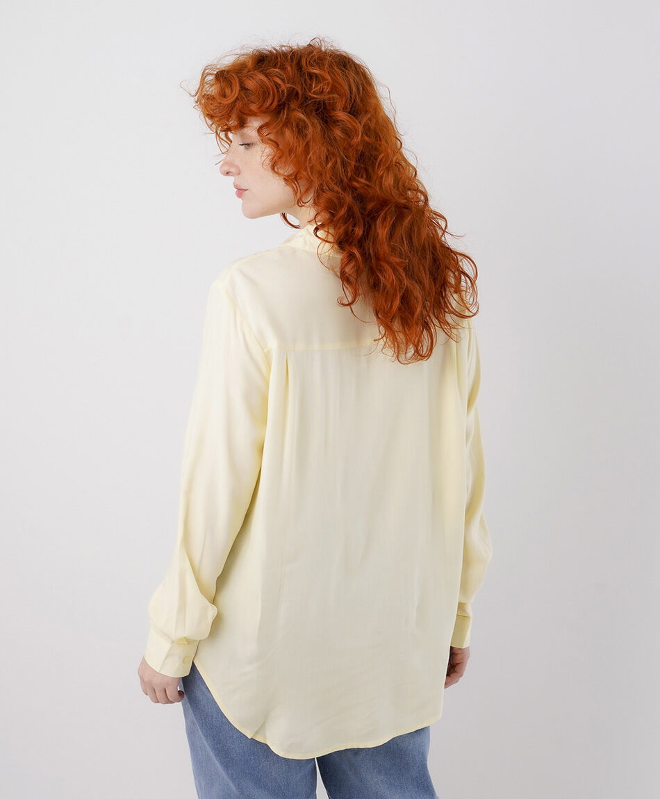 Blusa mujer camisera amarilla