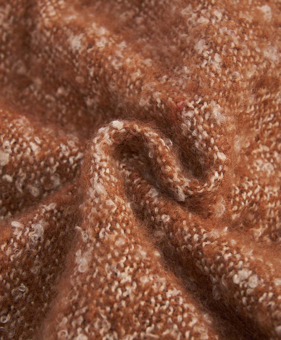 Cuello mujer tejido melange brown