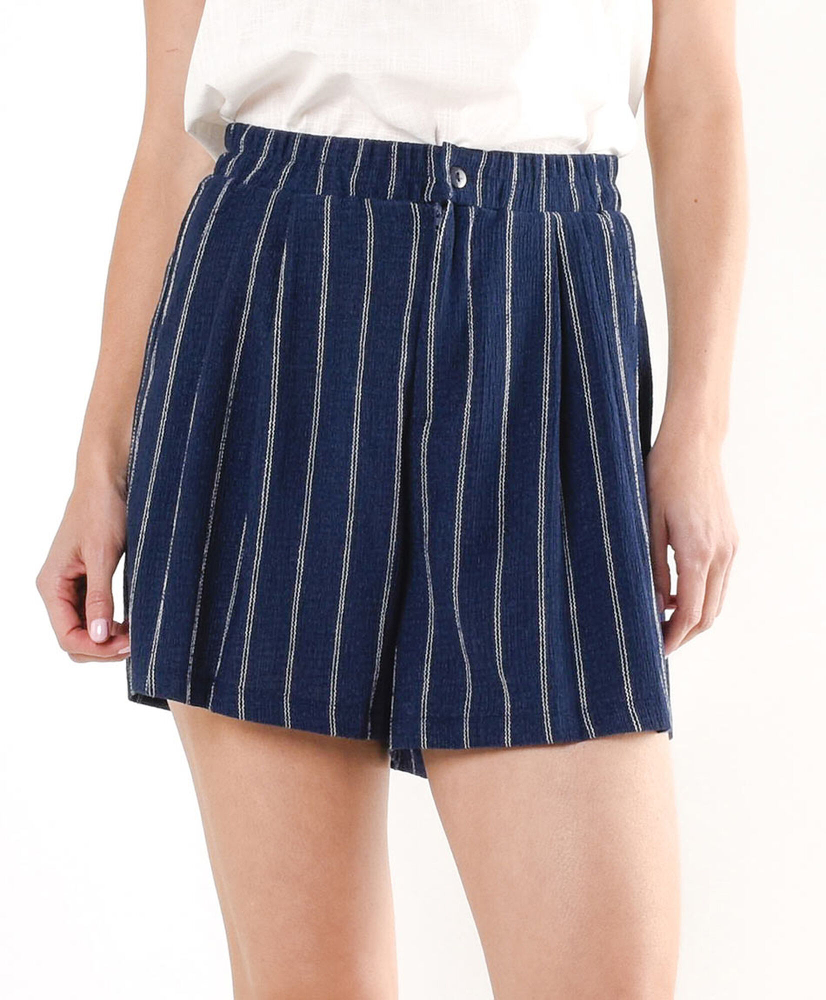 Short mujer líneas azul Short mujer líneas azul