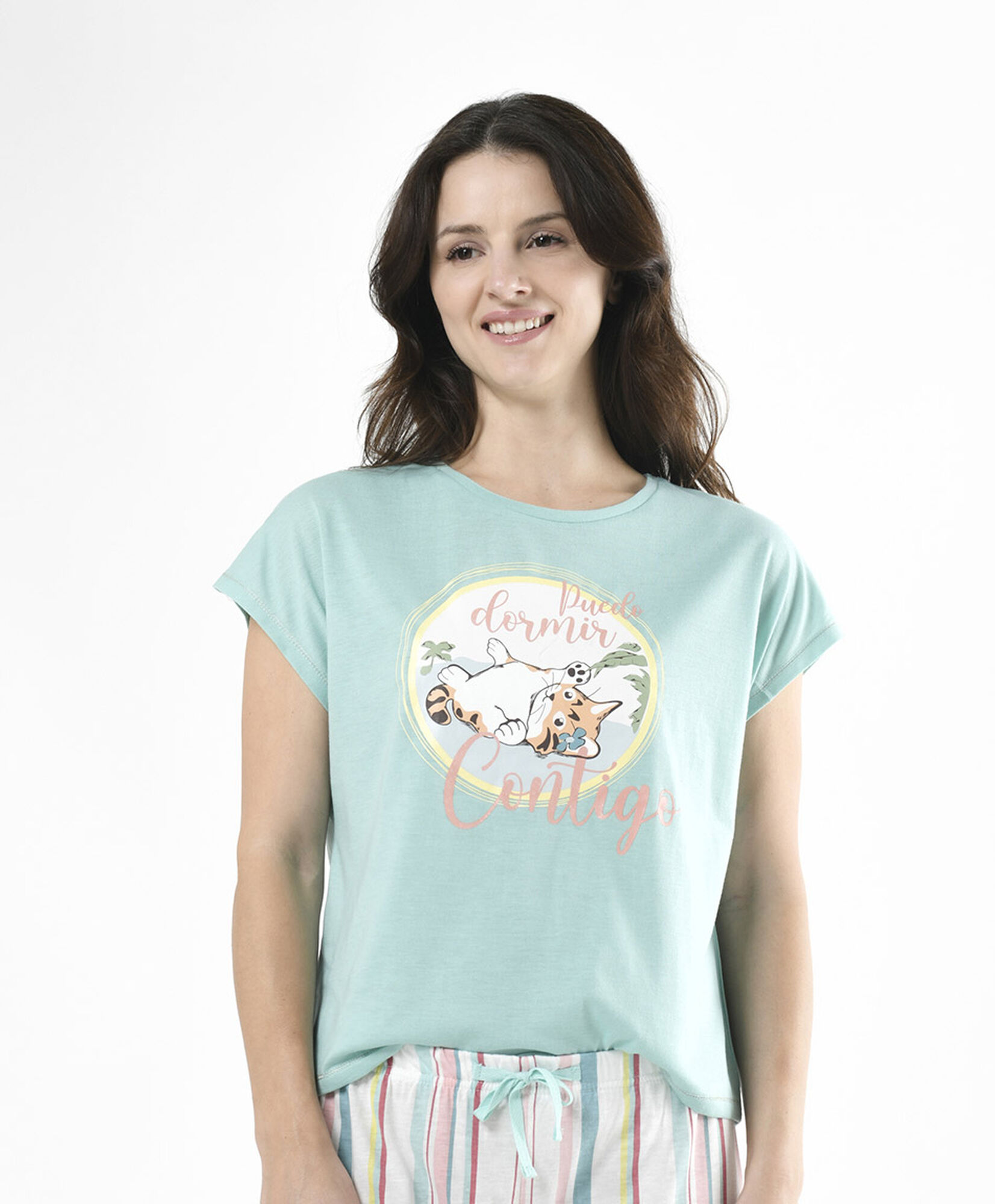 Pijama mujer líneas 2 piezas Pijama mujer líneas 2 piezas