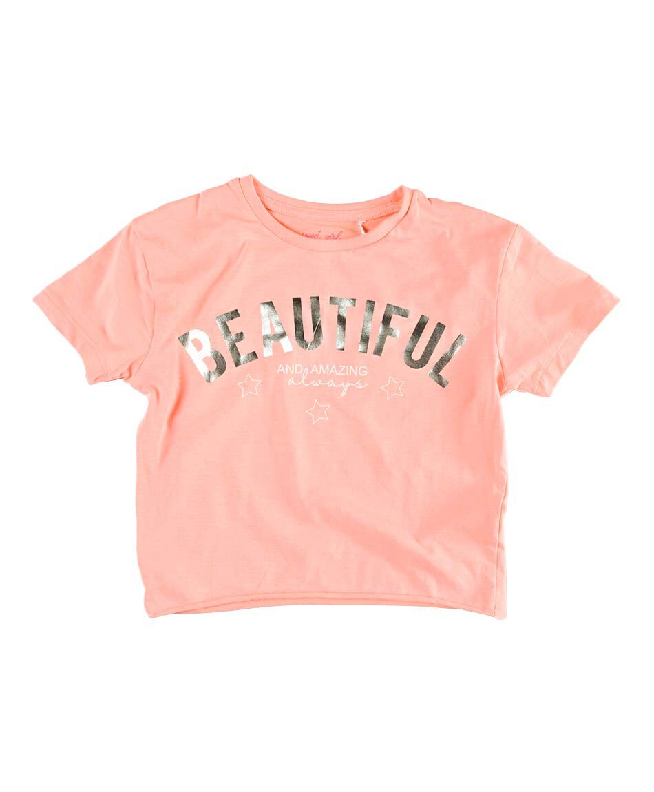 Polera manga corta cuello redondo