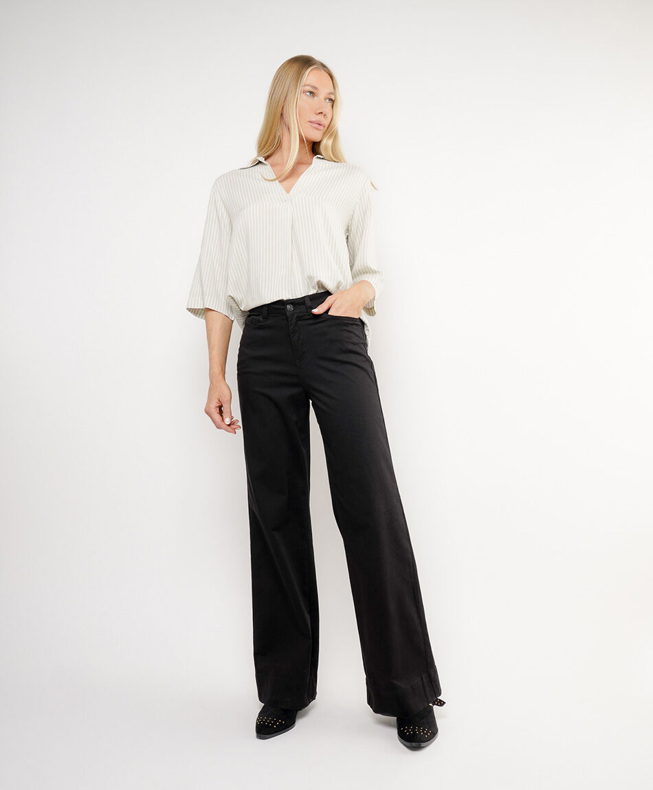 Pantal&oacute;n mujer twill palazzo