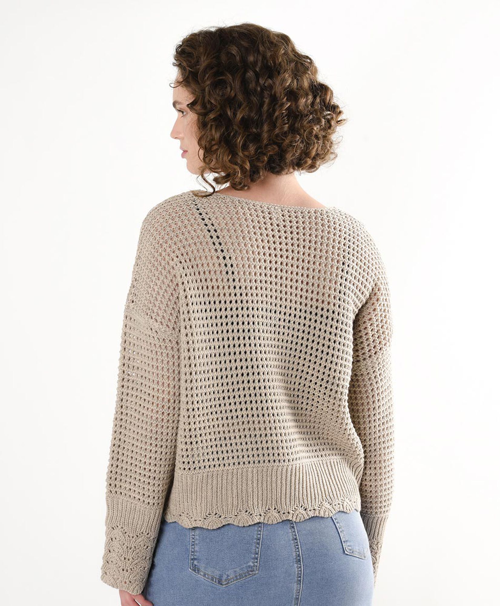 Sweater mujer calado detalles basta Sweater mujer calado detalles basta