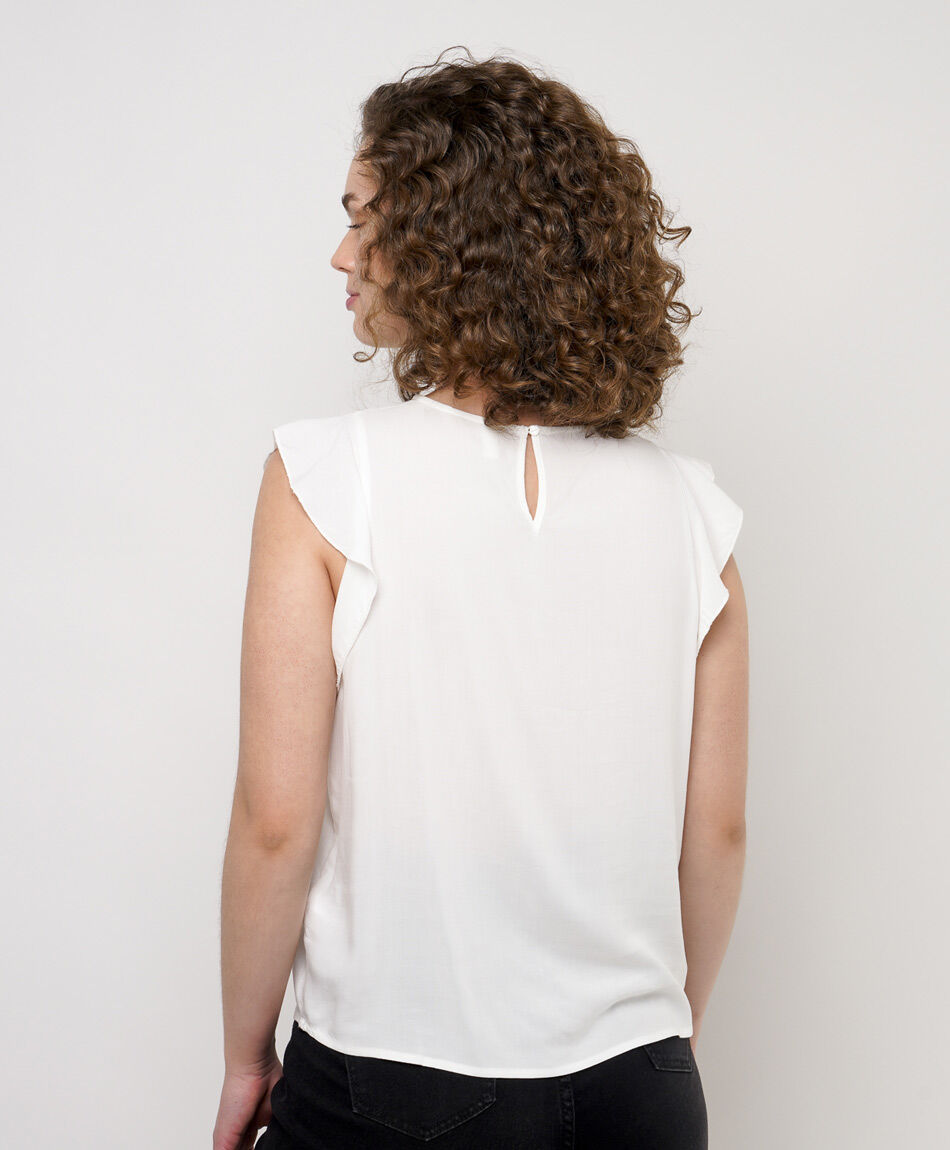 Blusa mujer vuelitos en mangas