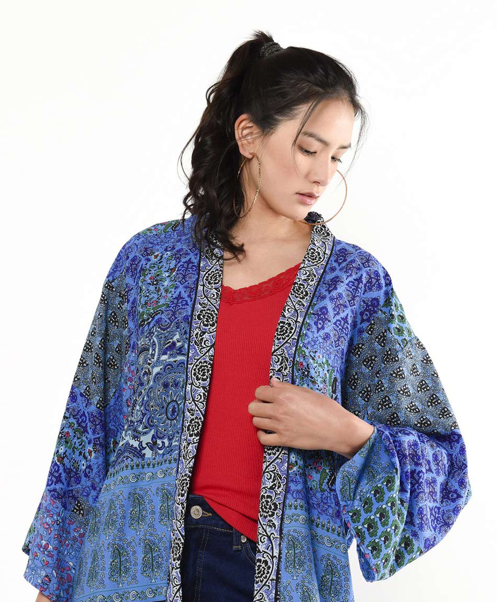 Kimono mujer estampado patch Kimono mujer estampado patch