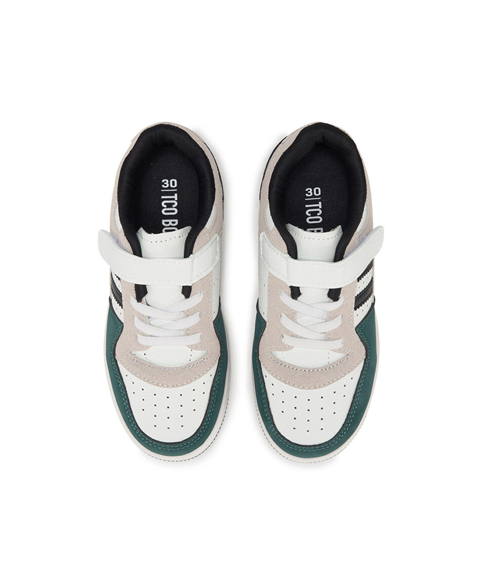 Zapatilla infantil (26 a 31) retro verde