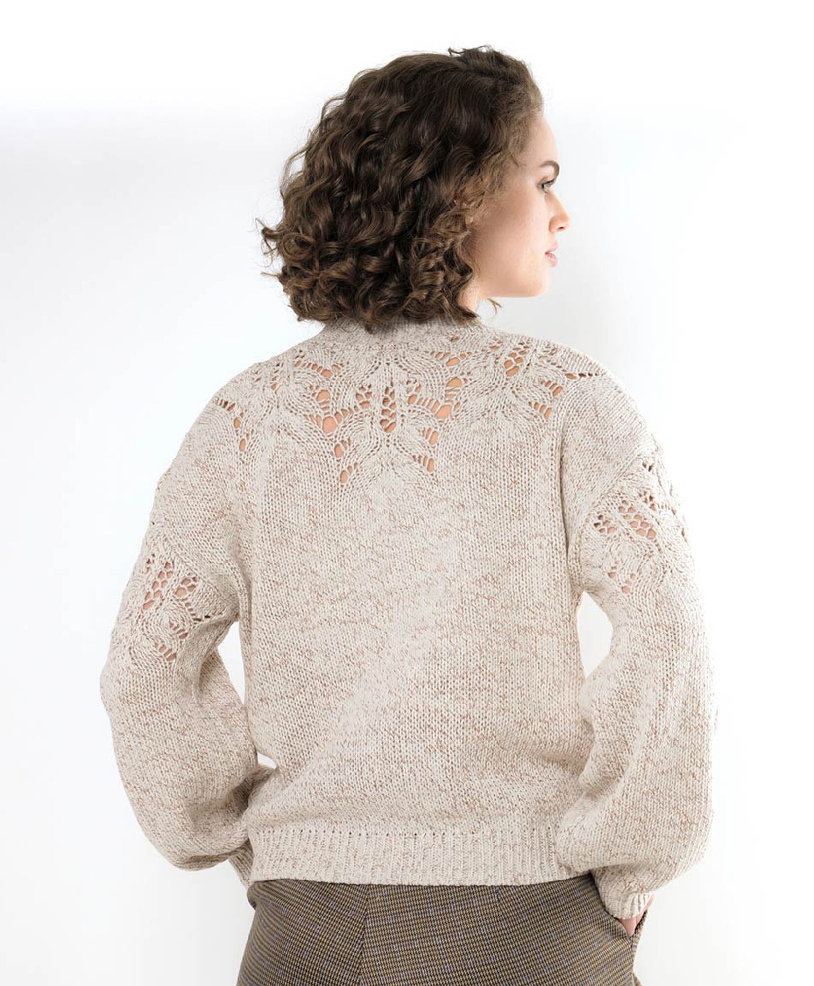 Sweater mujer canalé calado Sweater mujer canalé calado