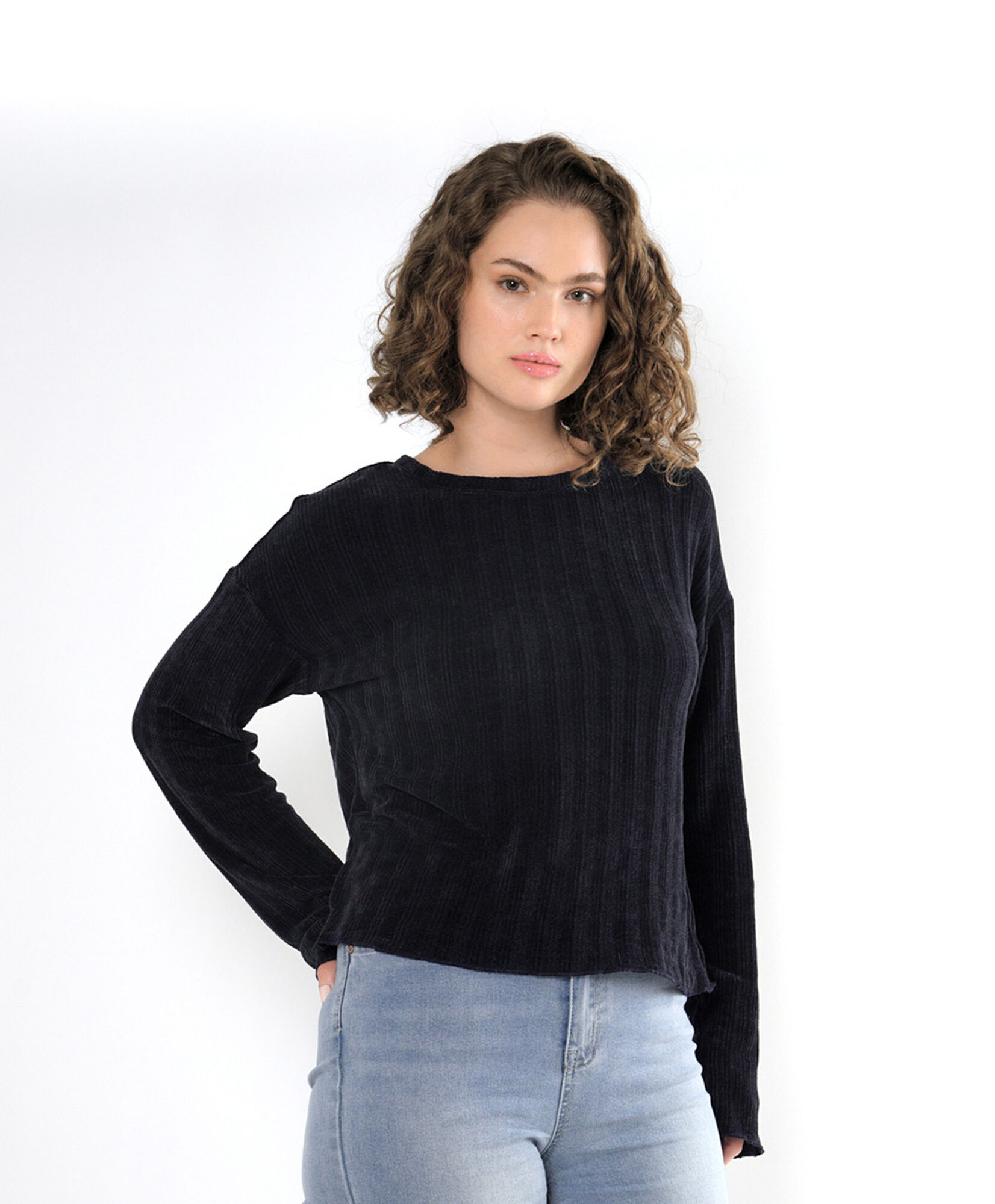 Sweater mujer suave azul oscuro Sweater mujer suave azul oscuro