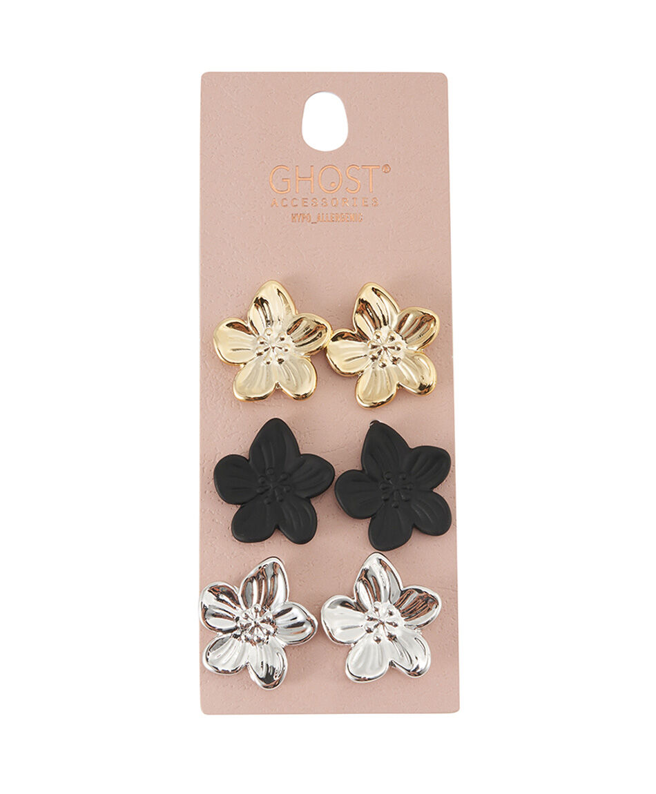 Set aros mujer flores mix