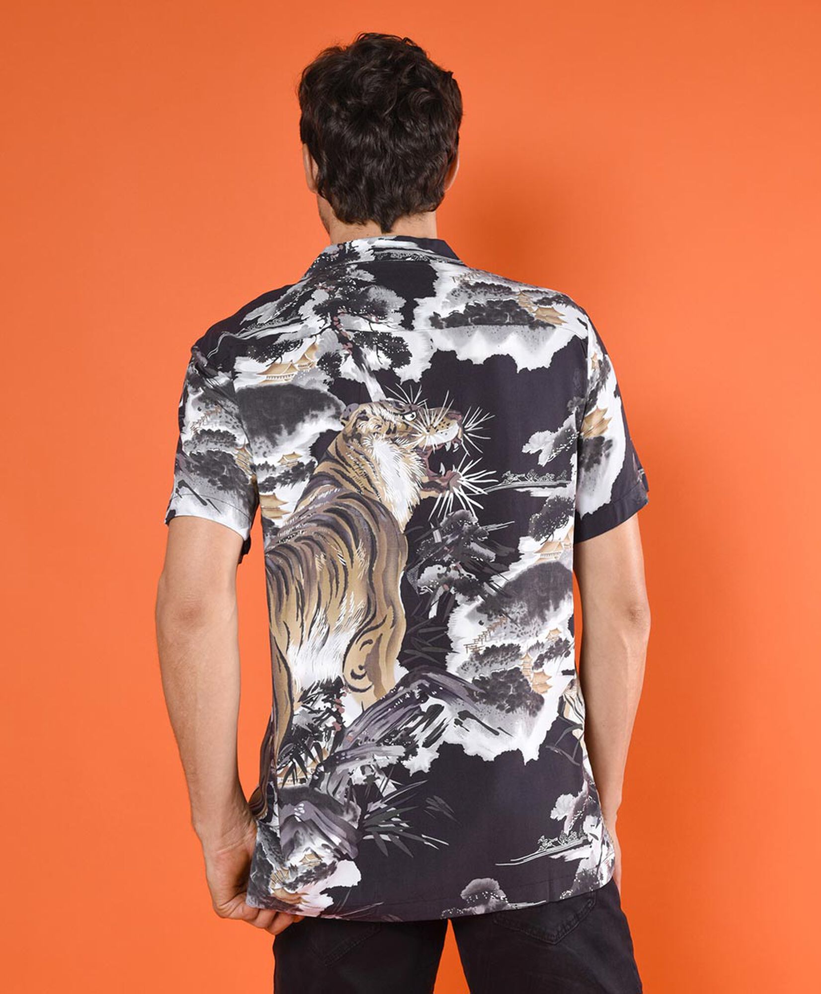 Camisa tigres manga corta Camisa tigres manga corta