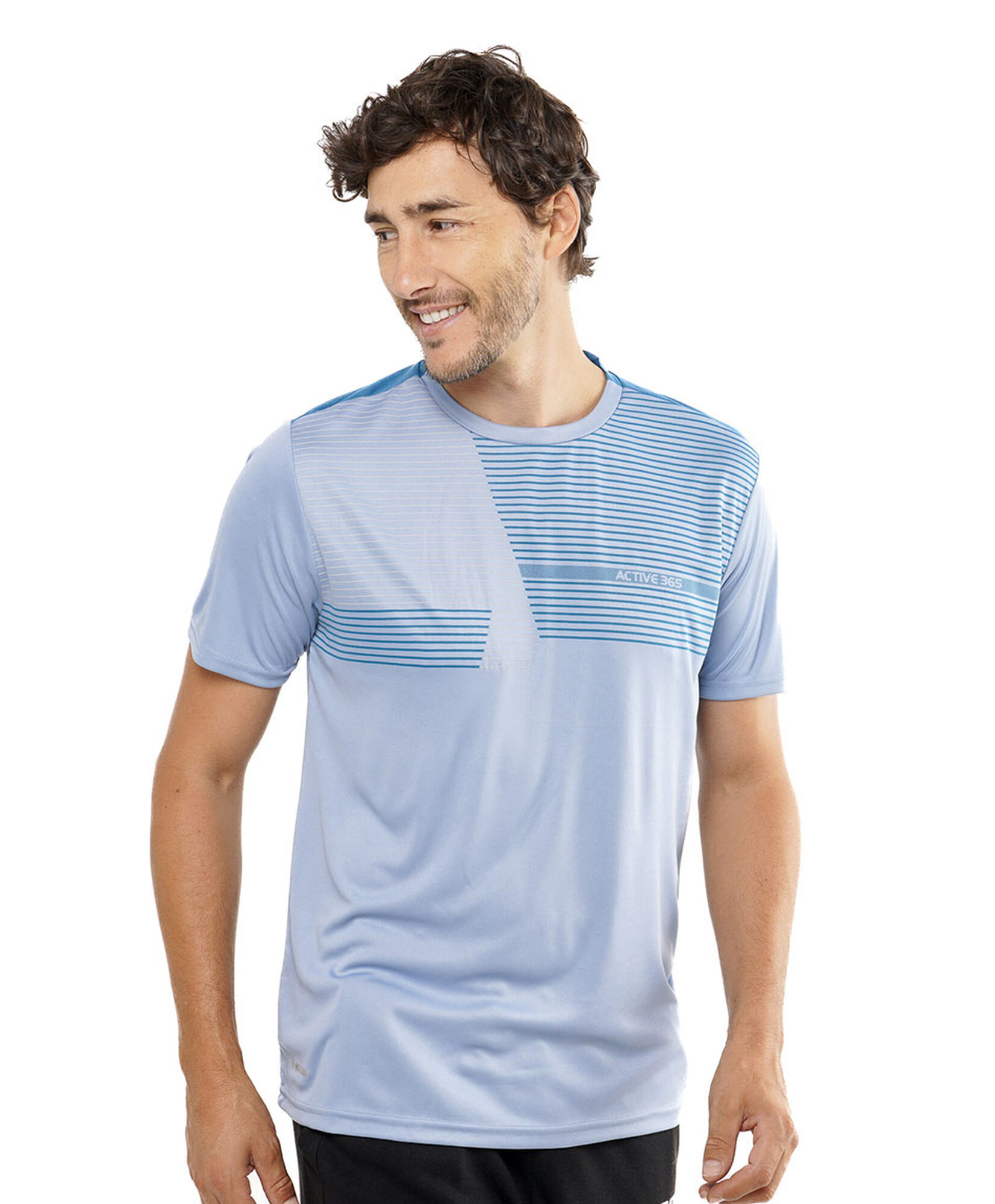 Polera deportiva hombre mix líneas Polera deportiva hombre mix líneas